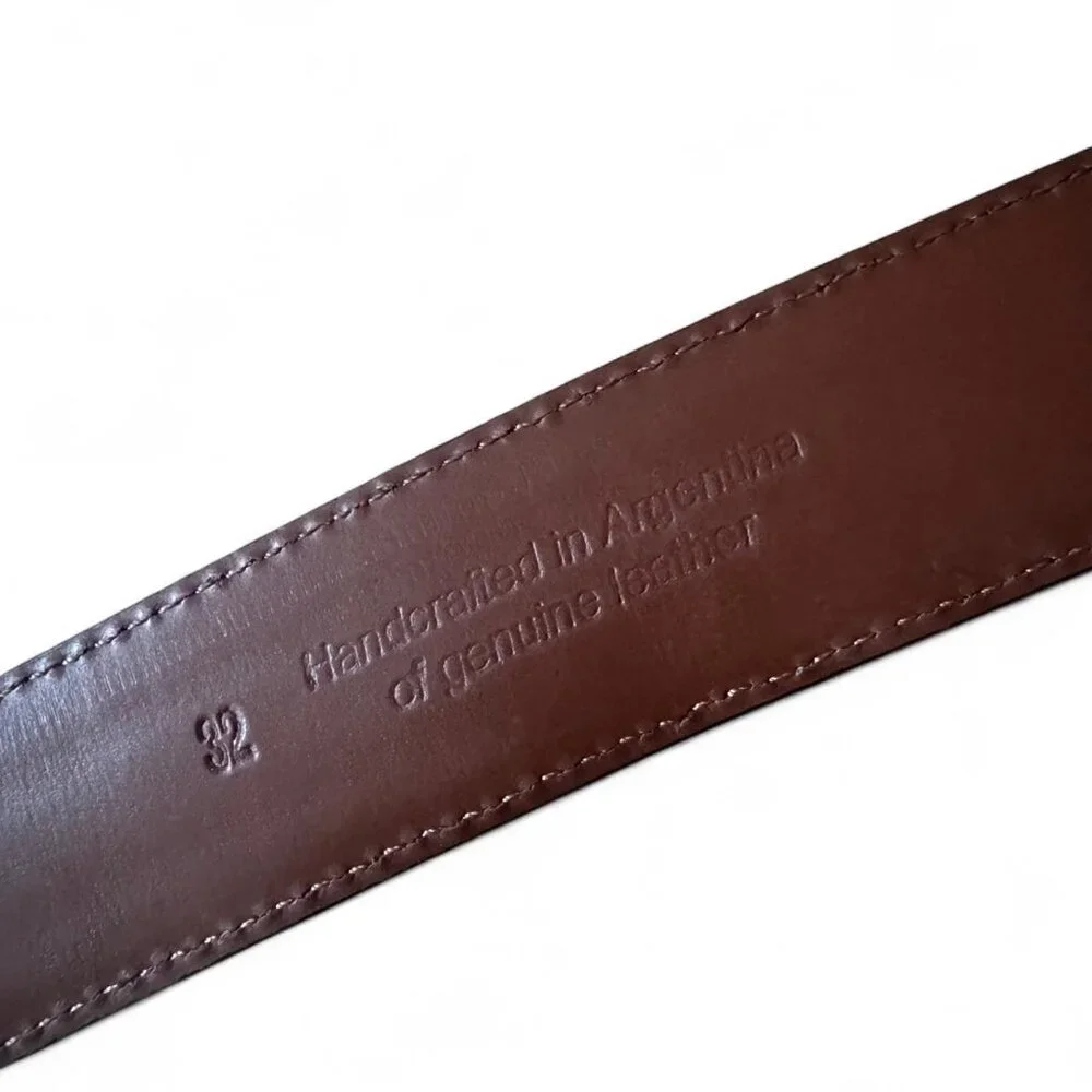 Brown genuine leather belt handcrafted in Argentina 🇦🇷 Size‎ 32